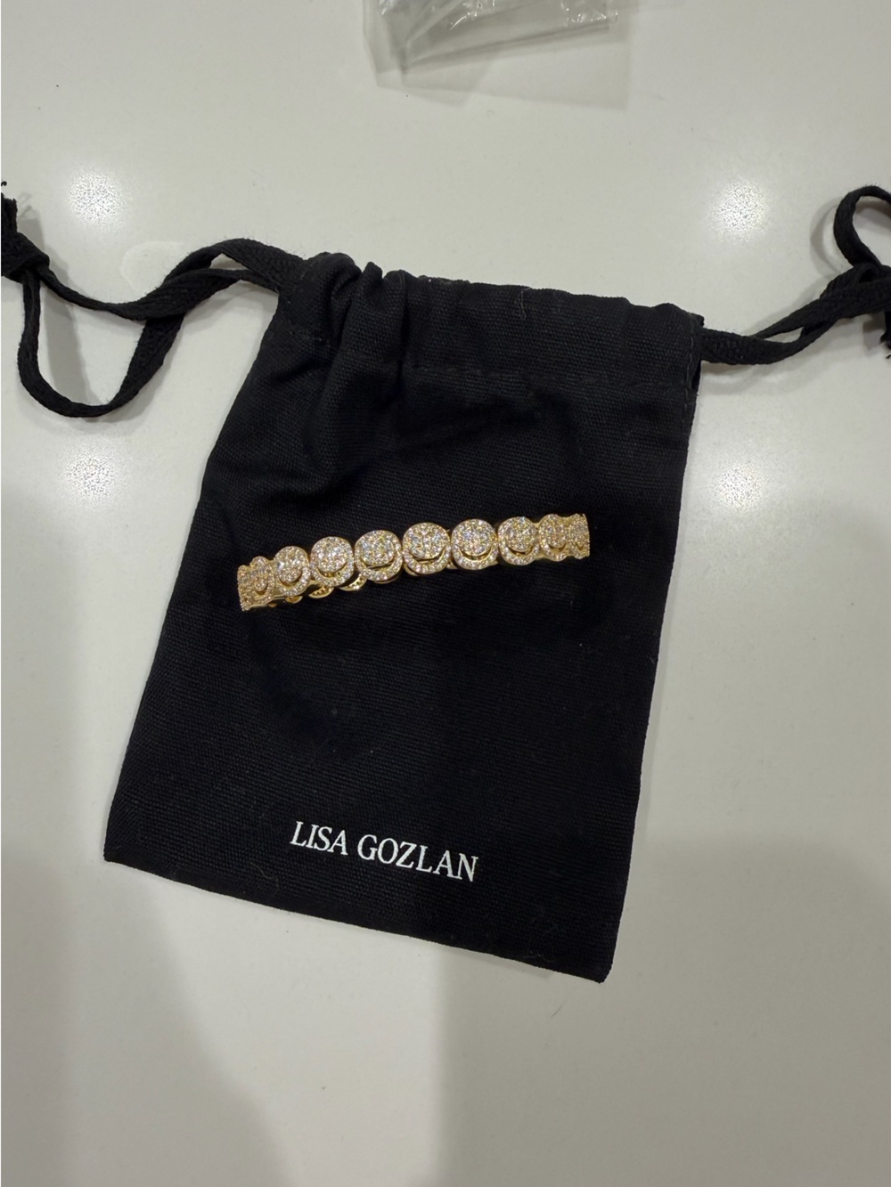 Lisa Gozlan Happy Face Bracelet in Gold